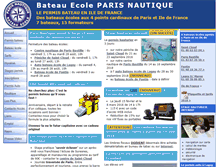 Tablet Screenshot of paris-nautique.com